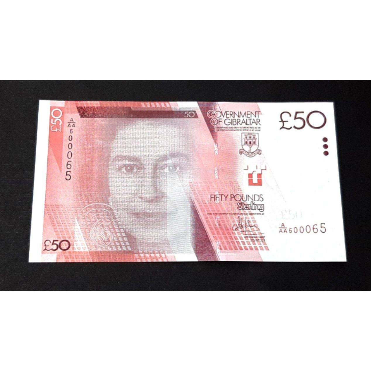 اسکناس تک بانکی 50 پوند جبلالطارق ملکه اروپا
