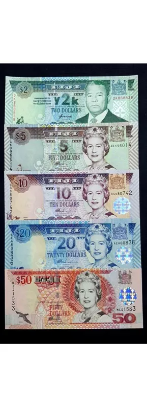 فول ست بانکی 2 تا 50 دلار فیجی ملکه سایز بزرگ