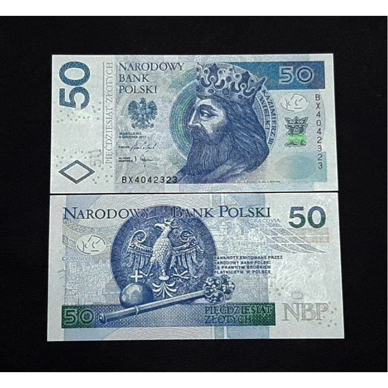 اسکناس تک بانکی 50 زلوتی لهستان 2017