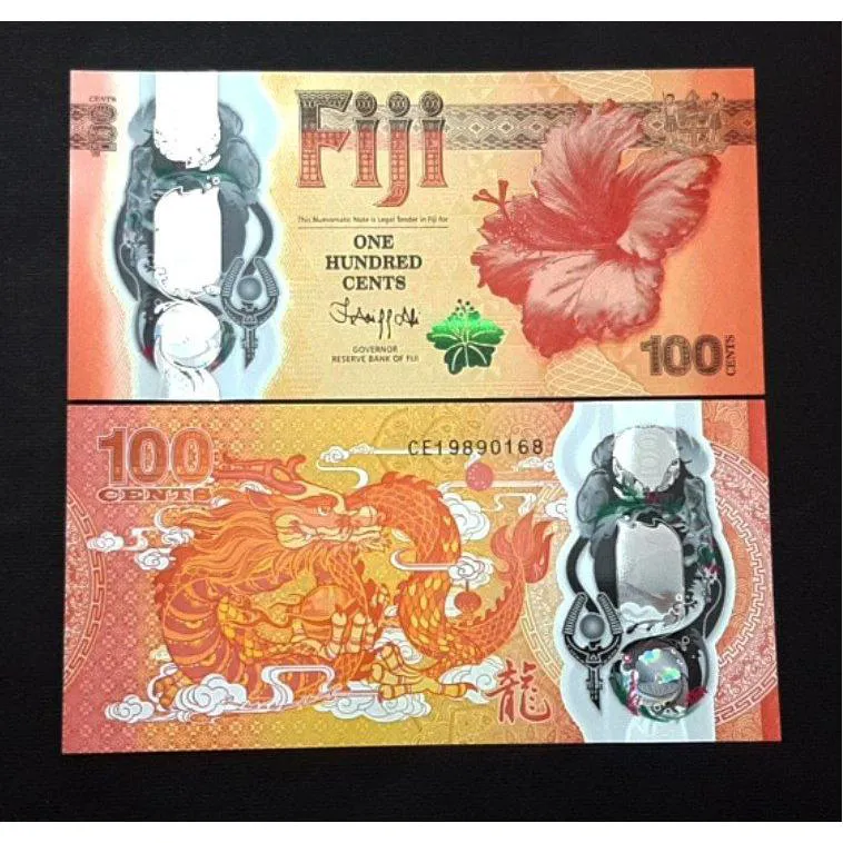 اسکناس تک بانکی 100 سنت فیجی یادبود سال اژدها 2023