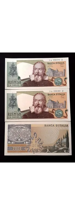 تک بانکی 2000 لیر ایتالیا تصویر گالیله اختر شناس