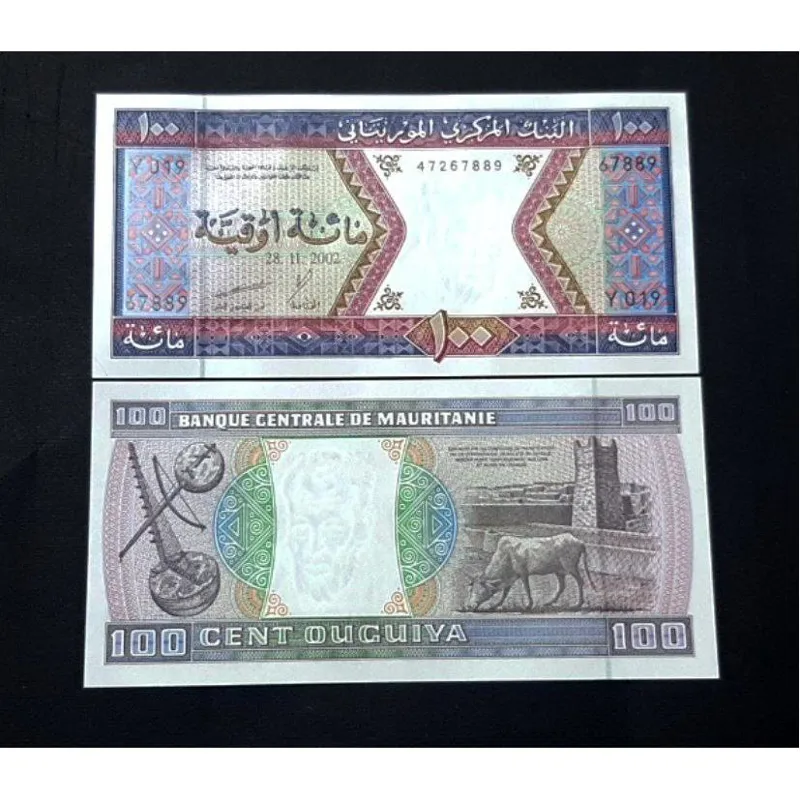 اسکناس تک بانکی 100 اوقیه موریتانی 2002