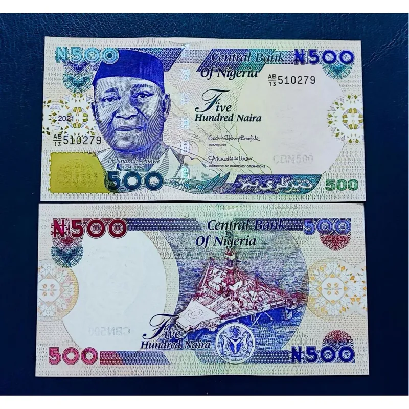 تک بانکی 500 نایرا نیجریه آفریقا 2021 سایز بزرگ