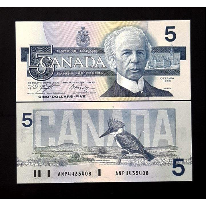 تک بانکی 5 دلار کانادا آمریکا 1986 سری پرندگان