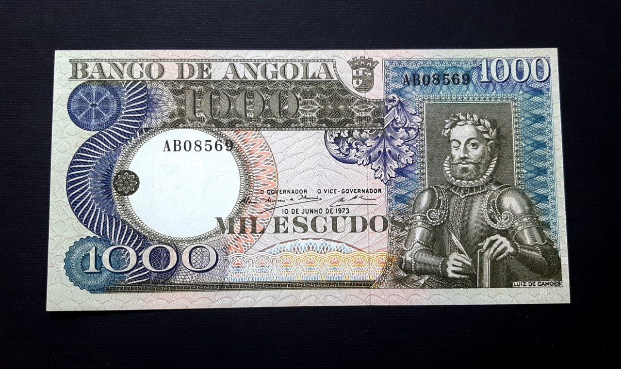 تک بانکی 1000 اسکودوس آنگولا آفریقا 1973 کمیاب