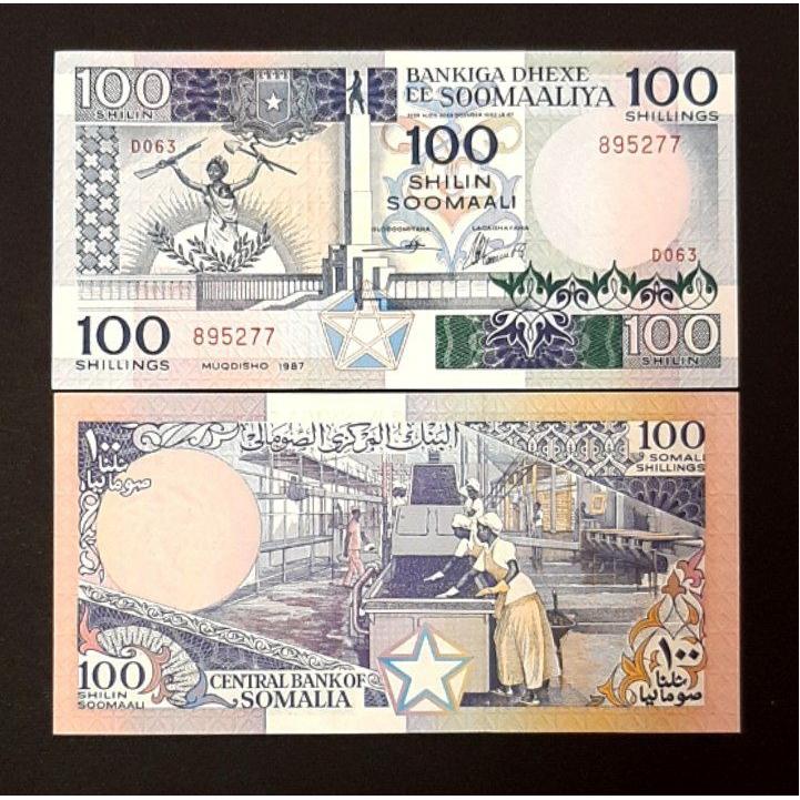 تک بانکی 100 شیلین سومالی آفریقا 1987 تاریخ کمیاب