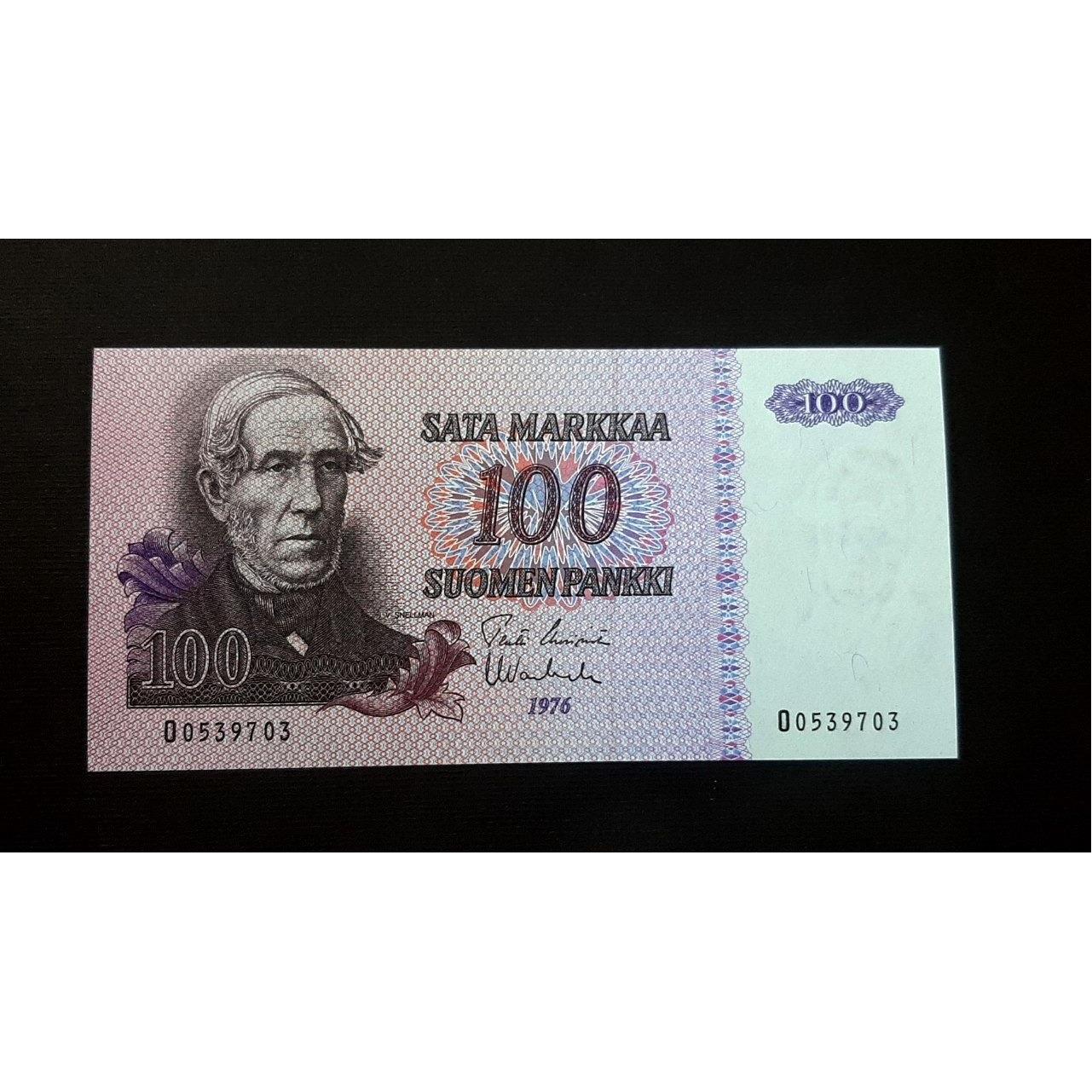 تک بانکی 100 مارک فنلاند اروپا کمیاب 1976