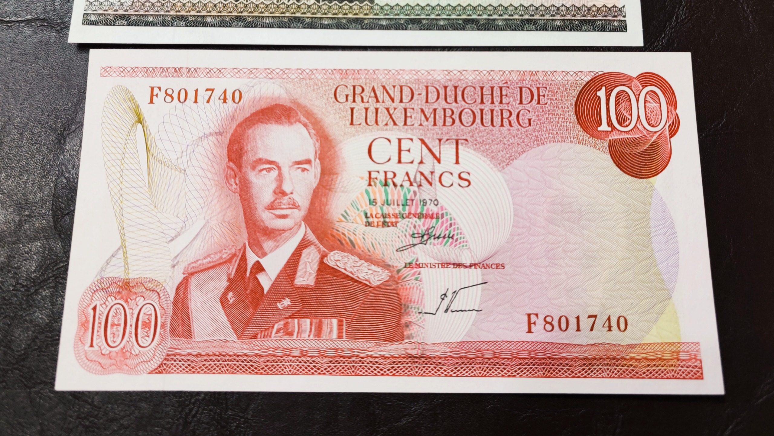 تک بانکی 100 فرانک لوکزامبورگ اروپا 1970 کمیاب
