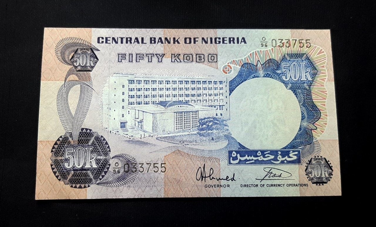 تک بانکی 50 کوبو نیجریه آفریقا کلاسیک کمیاب 1972