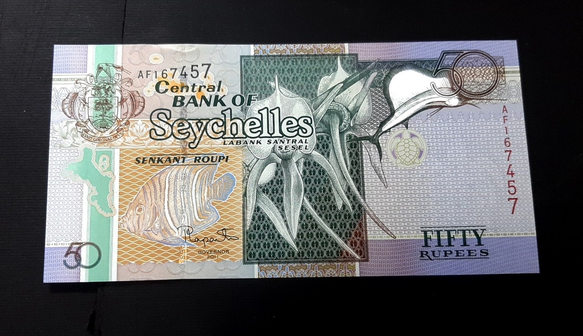 تک بانکی 50 روپیه سیشل آفریقا کمیاب