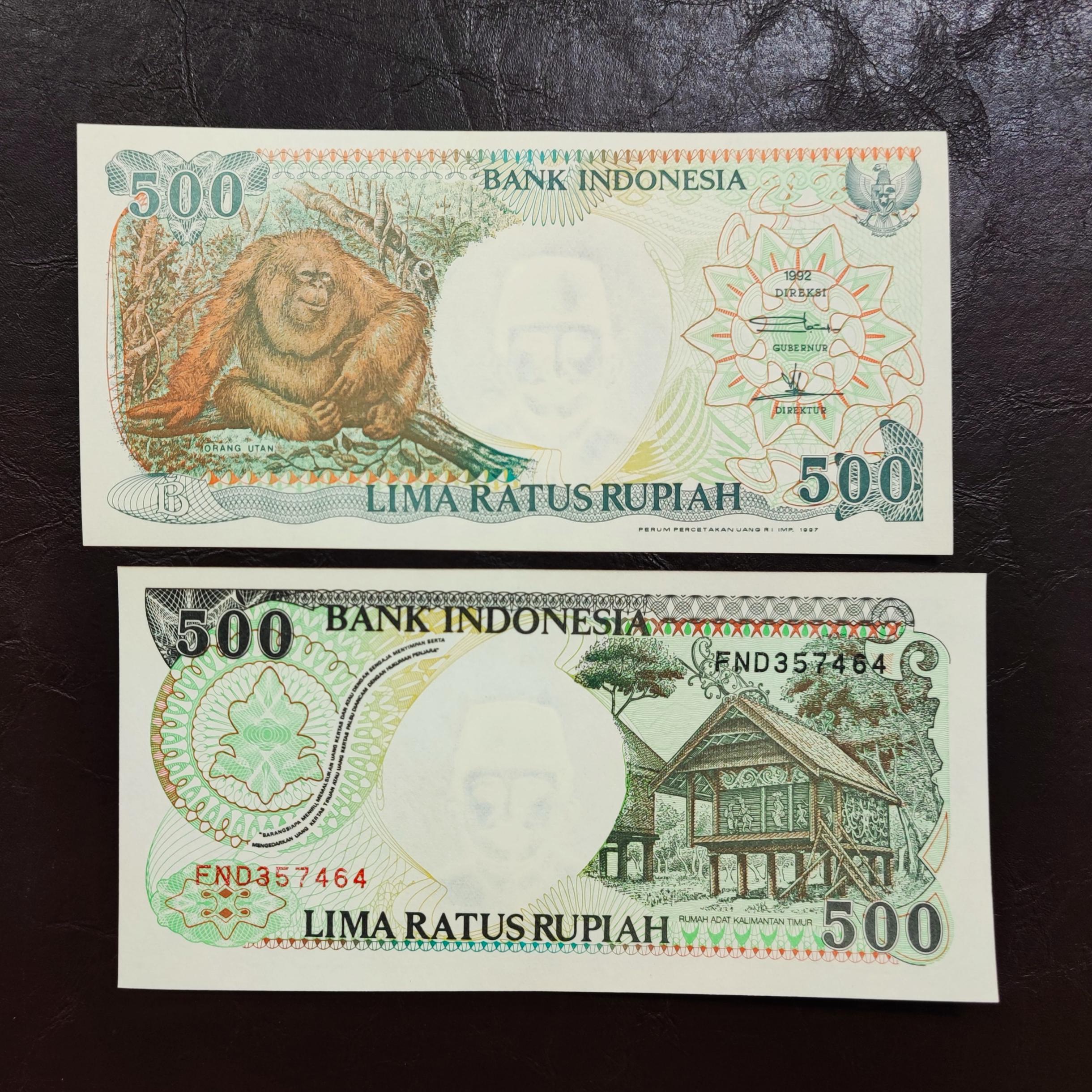 تک بانکی 500 روپیه اندونزی 1992 اورانگوتان کلاسیک
