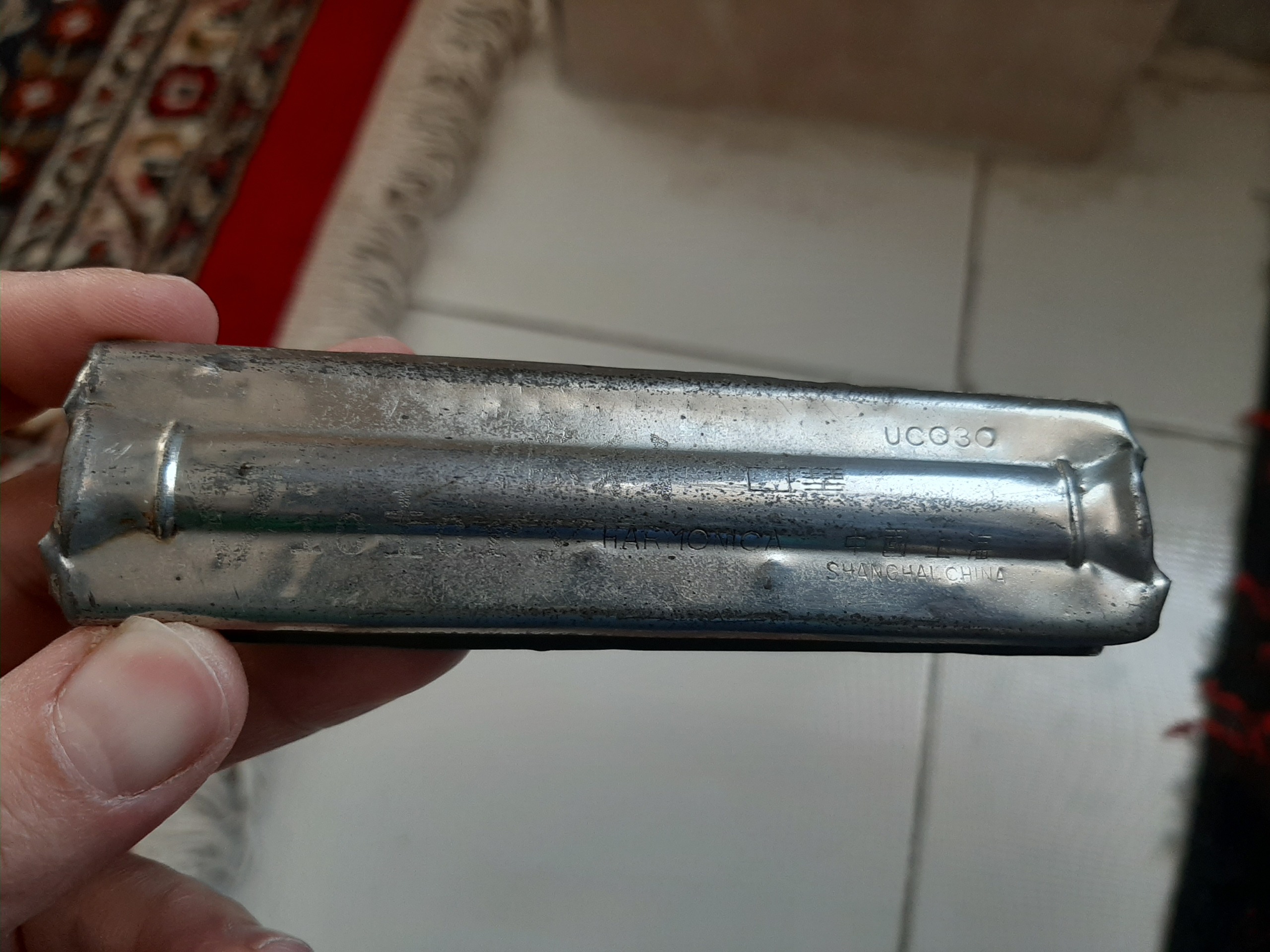 ساز دهنی قدیمی اصل فلزی یا فلوت دستی