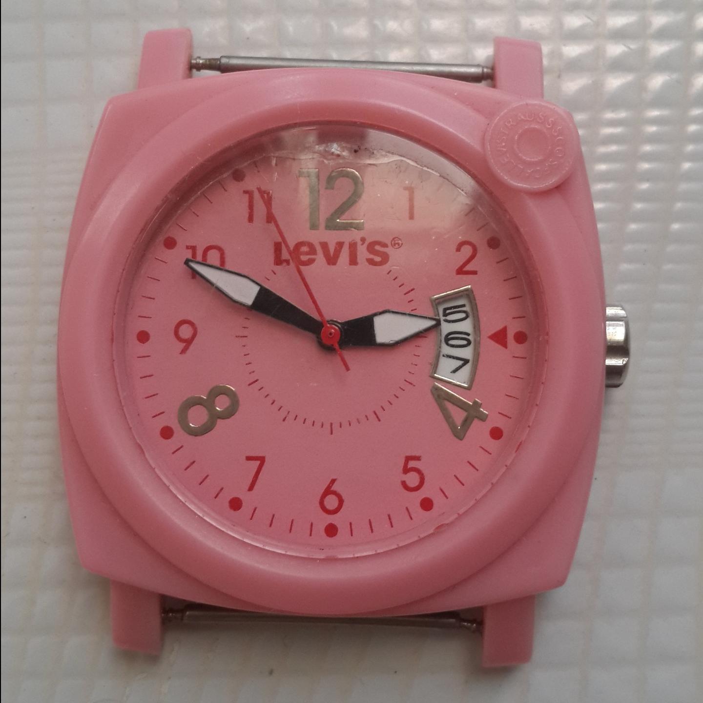 ساعت مچی دخترانه صورتی باتری خور