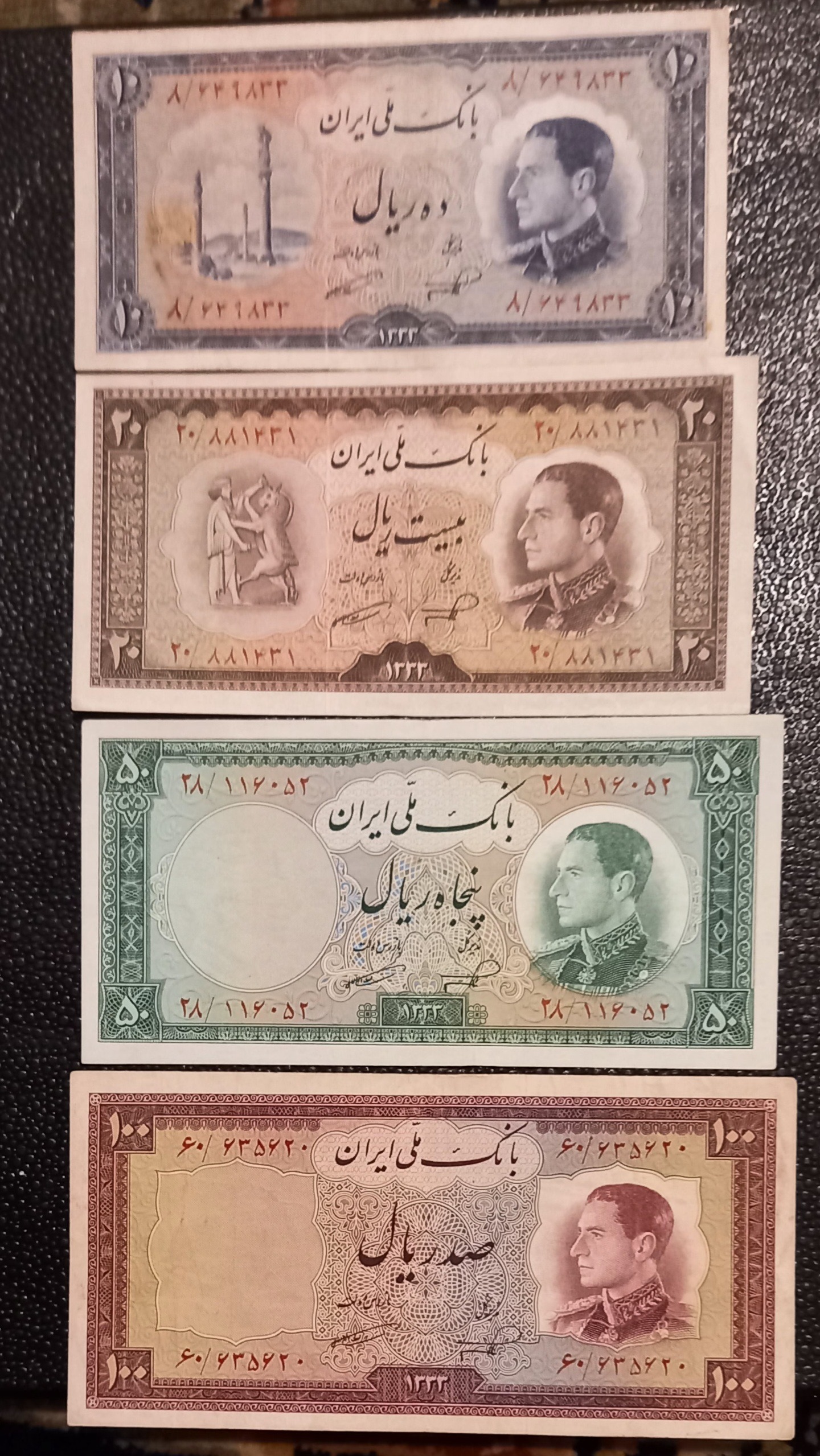 ست سری ششم نیم رخ پهلوی دوم خوش نقش وچشمنواز