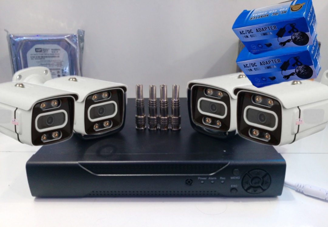 پک 4 چهار دوربین مداربسته دید در شب رنگی پلاک خوان