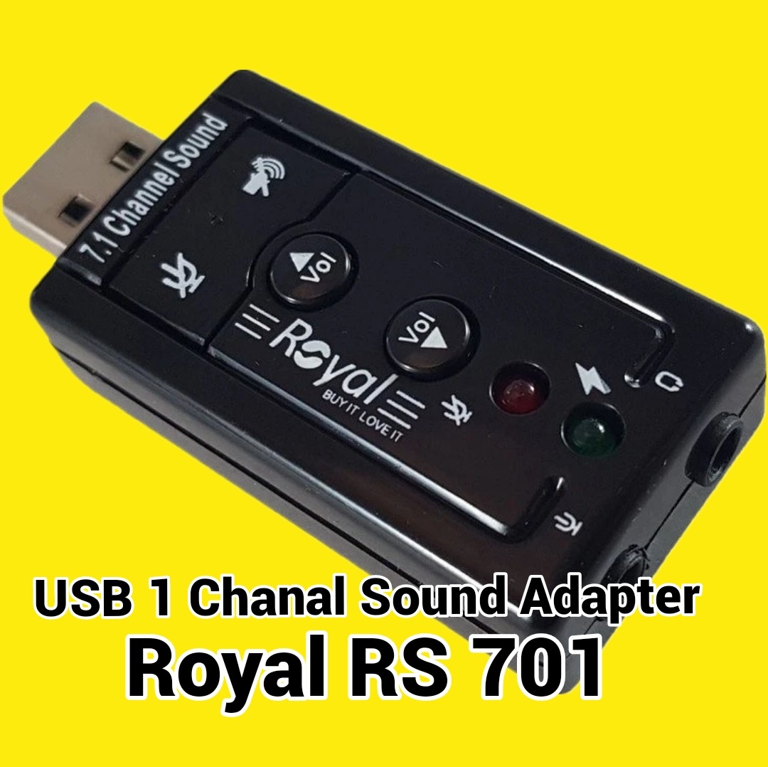 کارت صدای اکسترنال USB کامپیوتر royal rs701 رویال