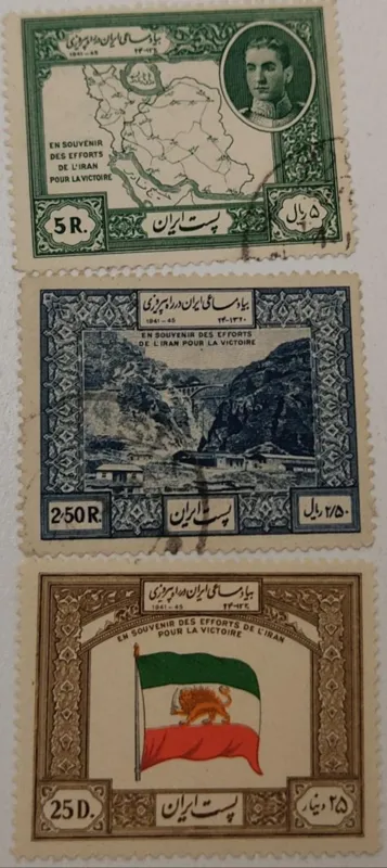 3 رقم تمبر به یاد مساعی ایران