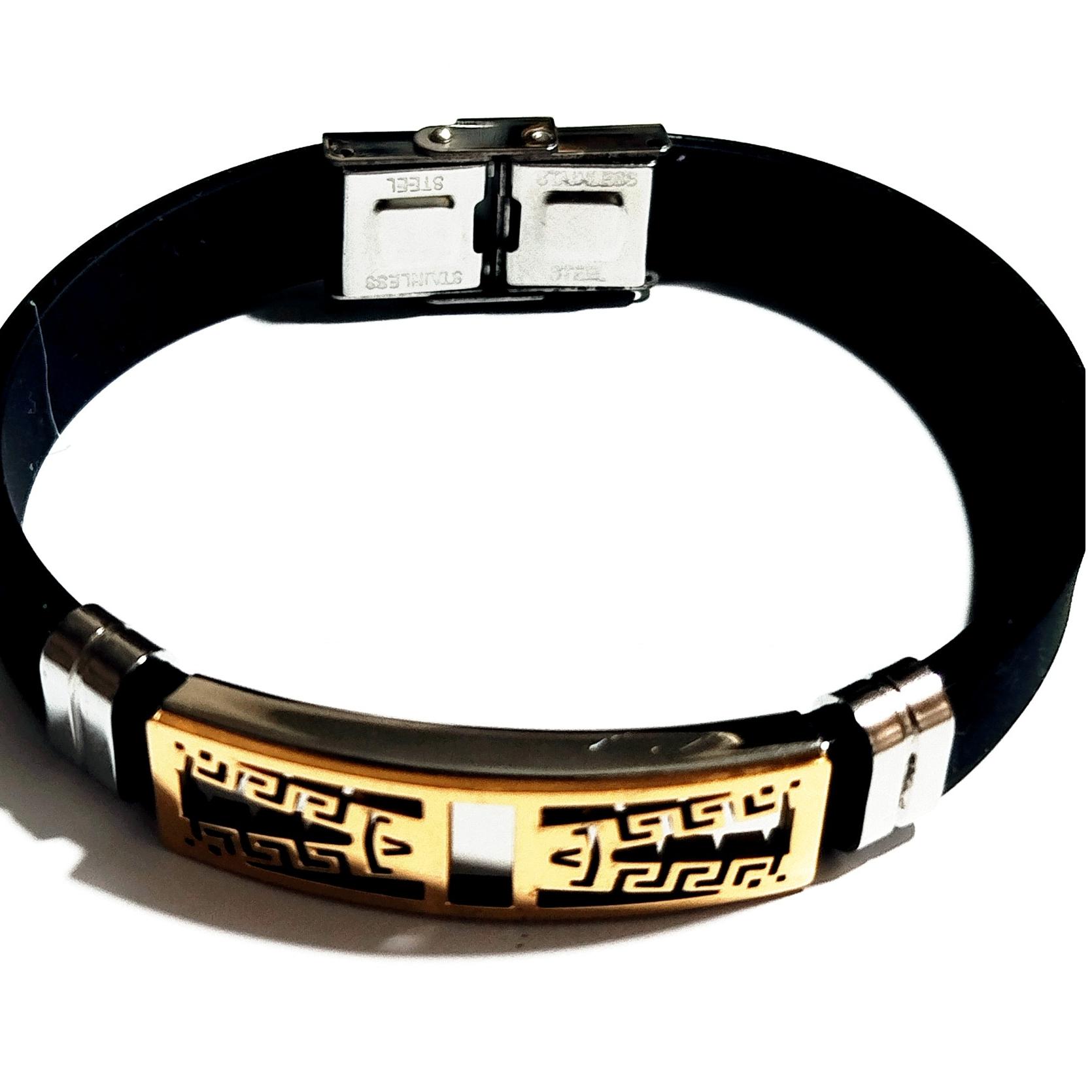 دستبند اسپورت و جذاب بند قفلی استیل طلای