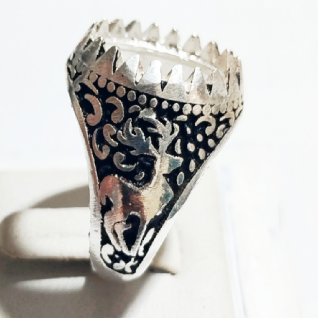 انگشتر رکاب نقره عیار متوسط با کیفیت