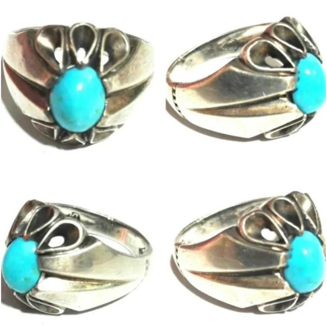 مزایده انگشتر چشم نواز فیروزه عجمی پاک نیشابوری