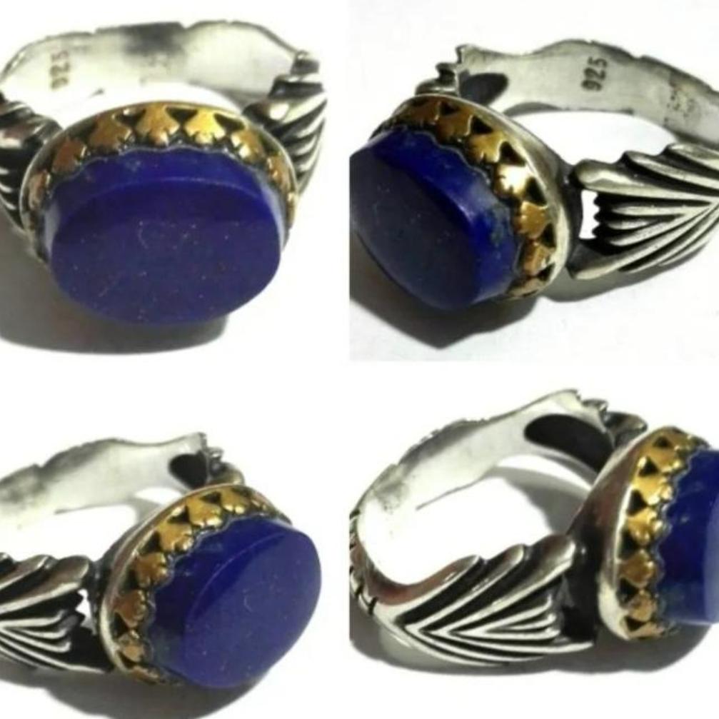 انگشتر انتیک لاجورد اصل افغاننقره 925