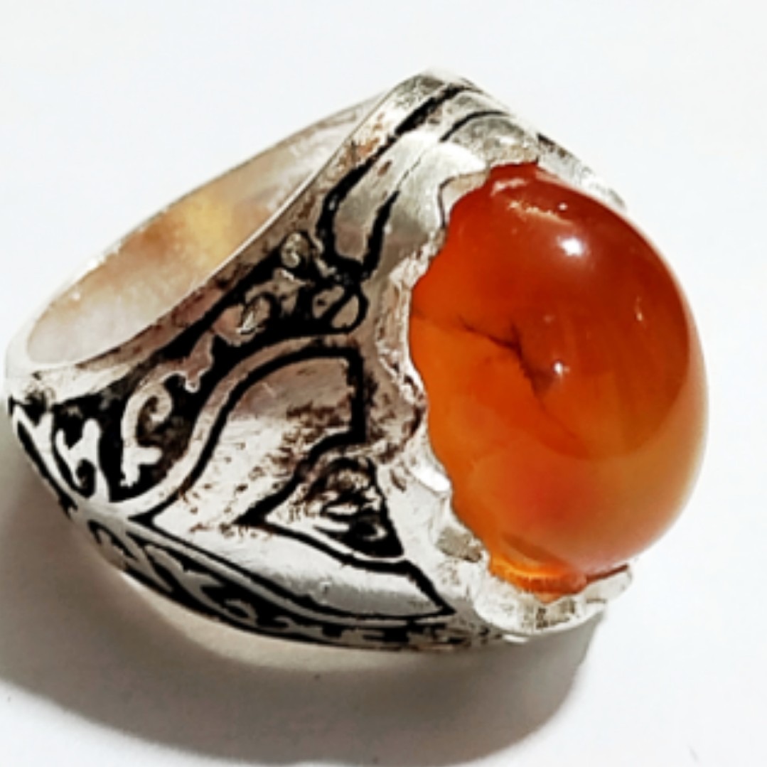 انگشتر اصیل عقیق یمنی خوش اب