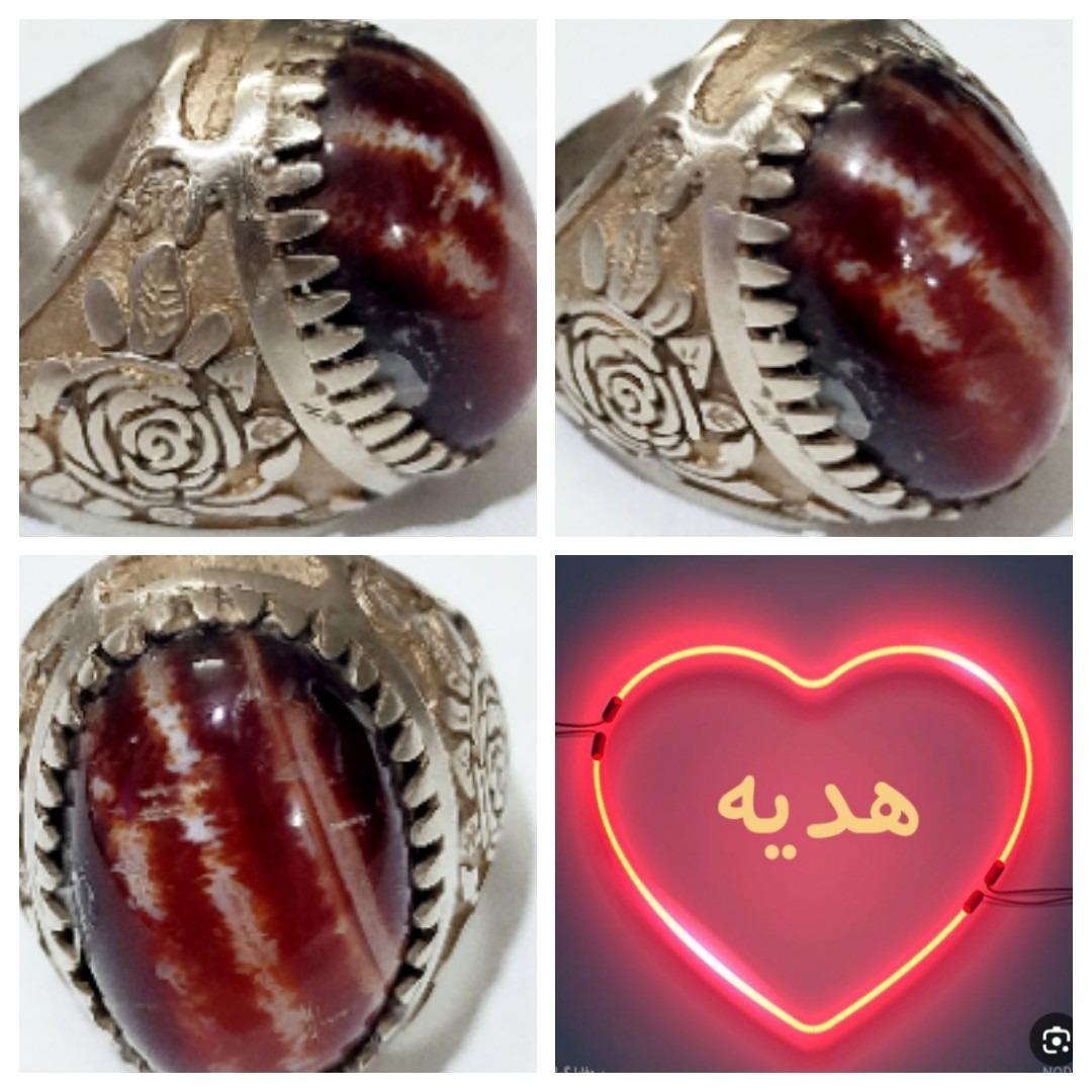 انگشتر کلکسیونی عقیق سلیمانی رکاب ناب