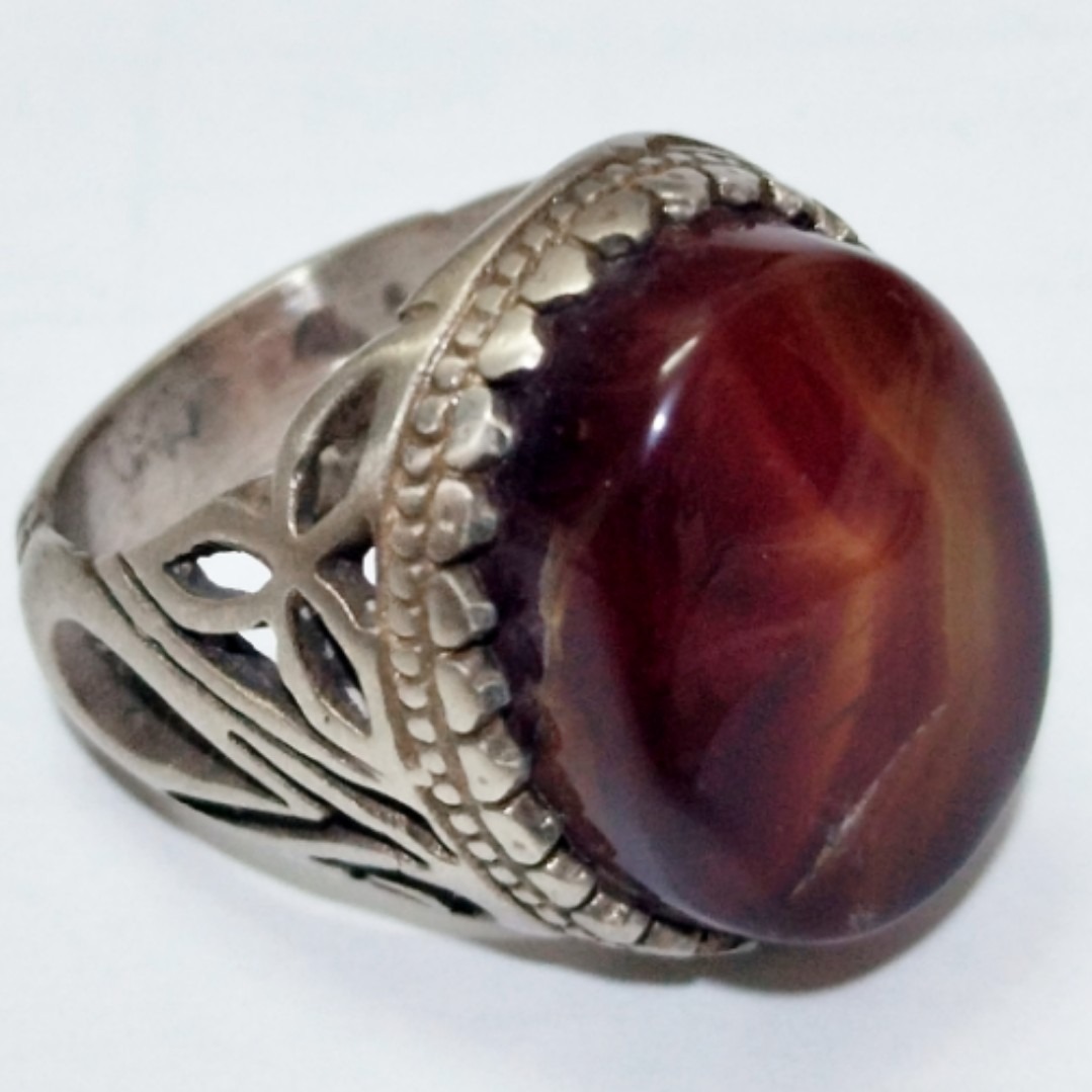 انگشتر کلاسیک عقیق سلیمانی خوشدست