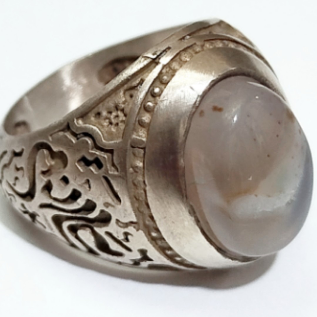 انگشتر خاص عقیق کبود رکاب جوندار