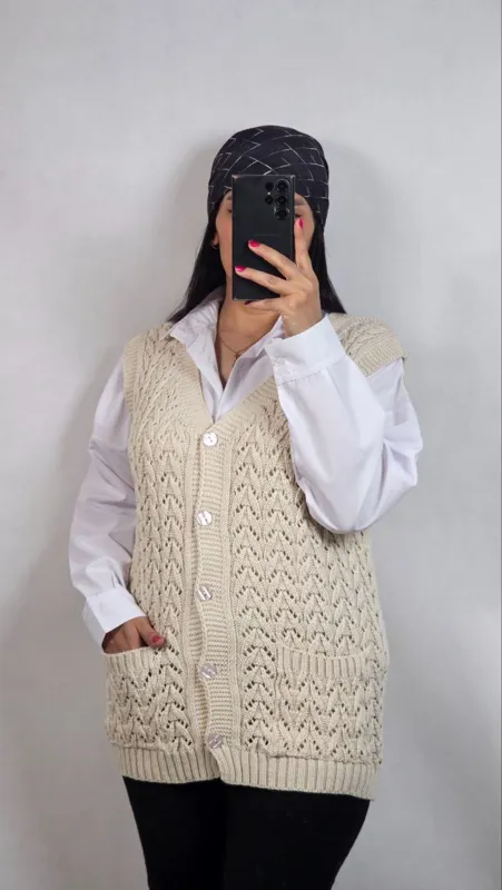 جلیقه بافتی زنانه