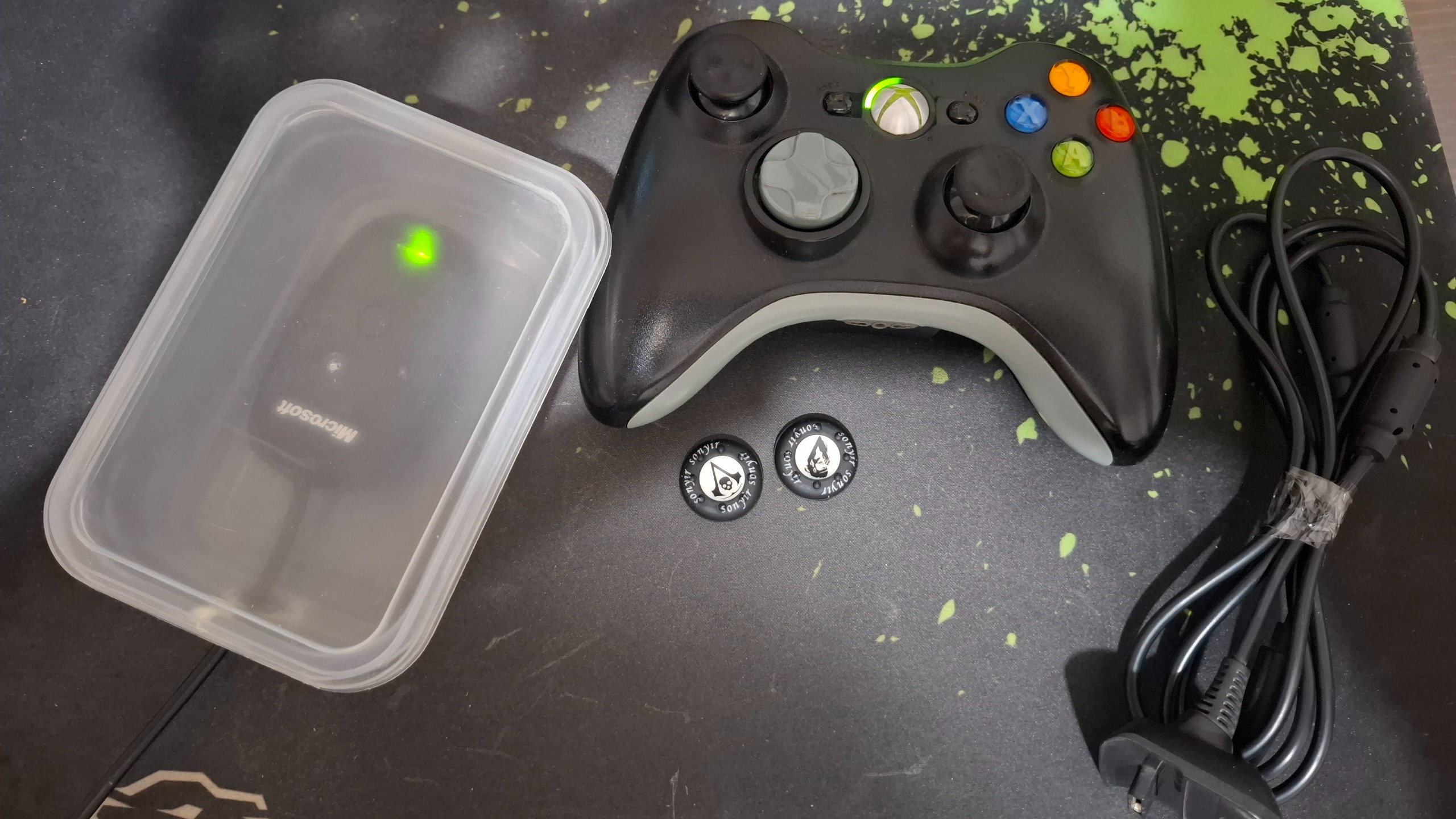 دسته XBOX 360 همراه گیرنده ویندوز و کابل و محافظ