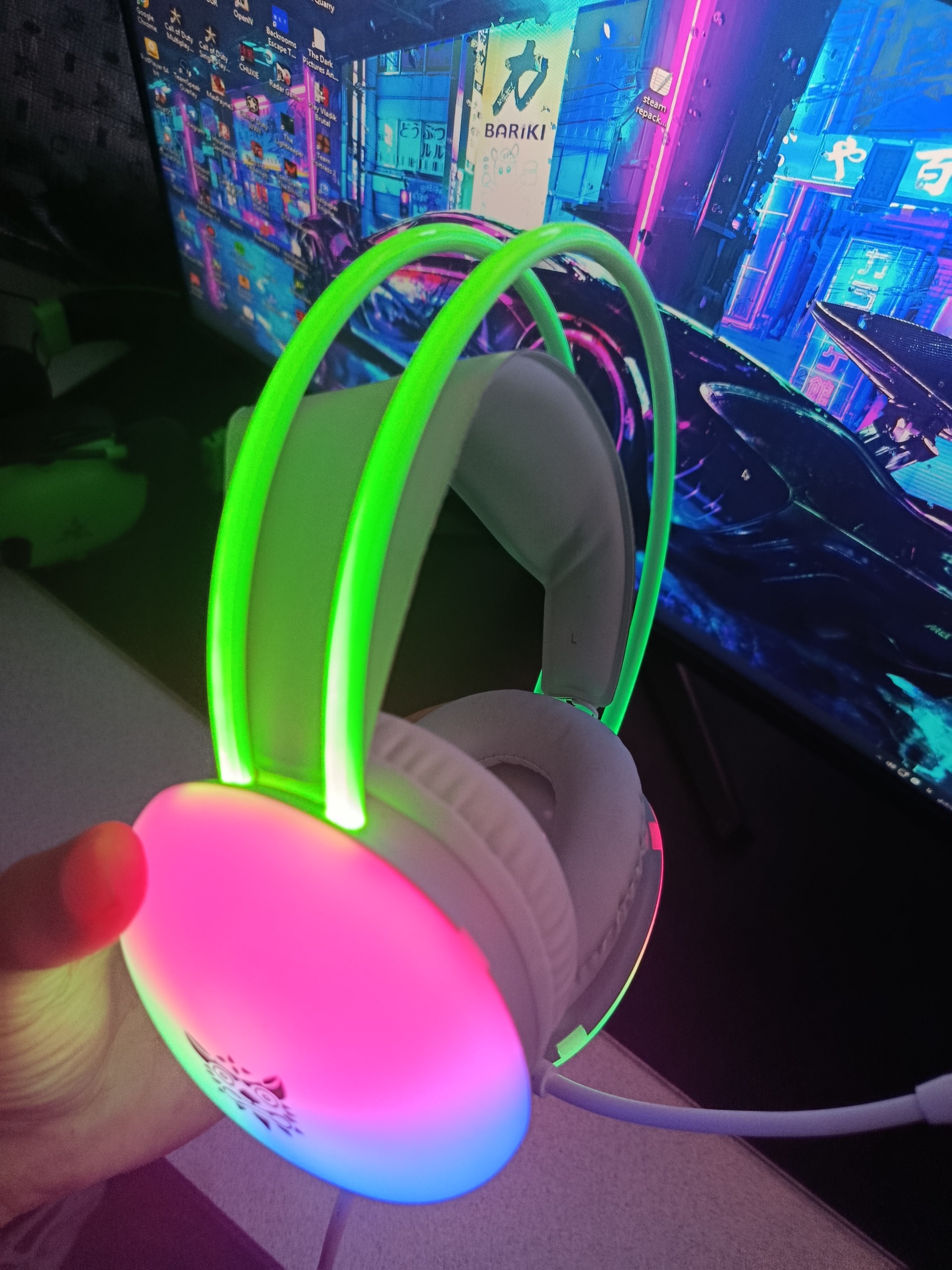 هدست Onikuma X25 گیمینگ Full RGB