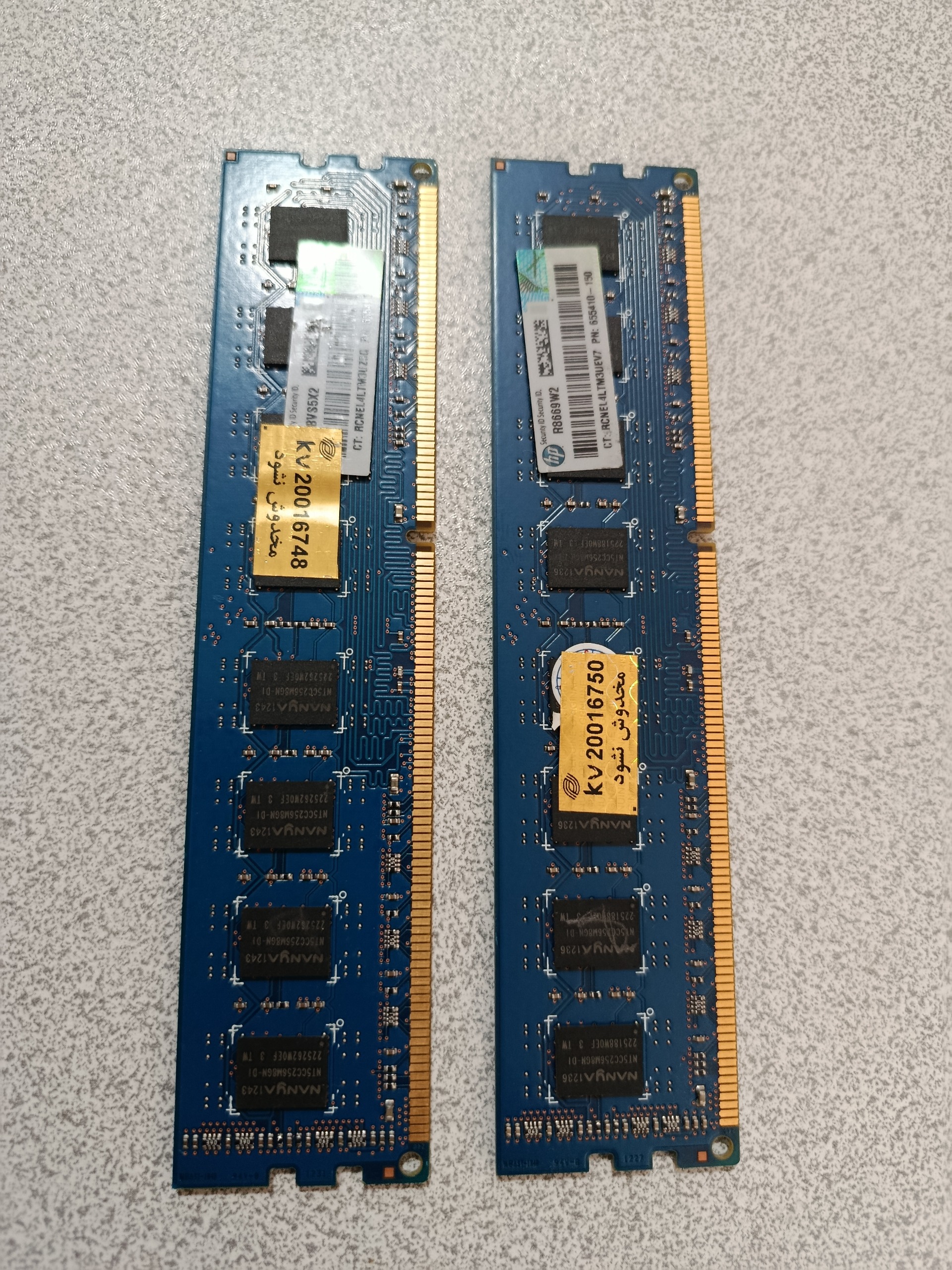 دو ماژول رم 4گیگ 2x4 DDR3 1333Mhz