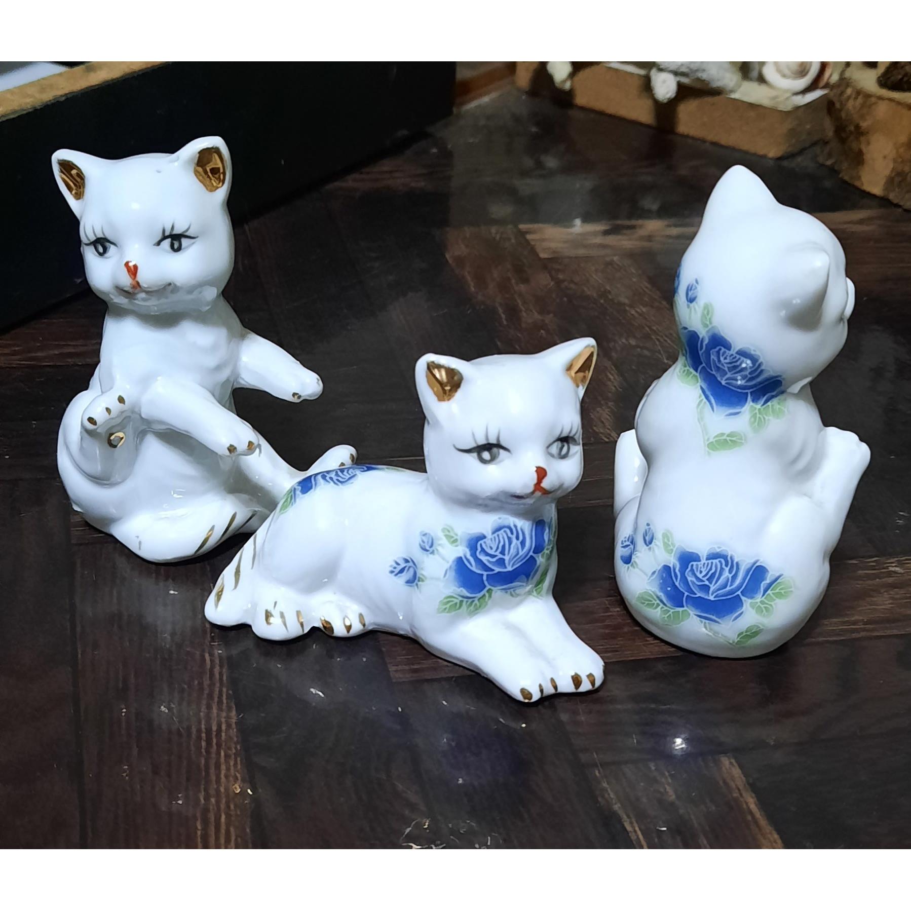 3 عدد مجسمه چینی گربه درجه یک