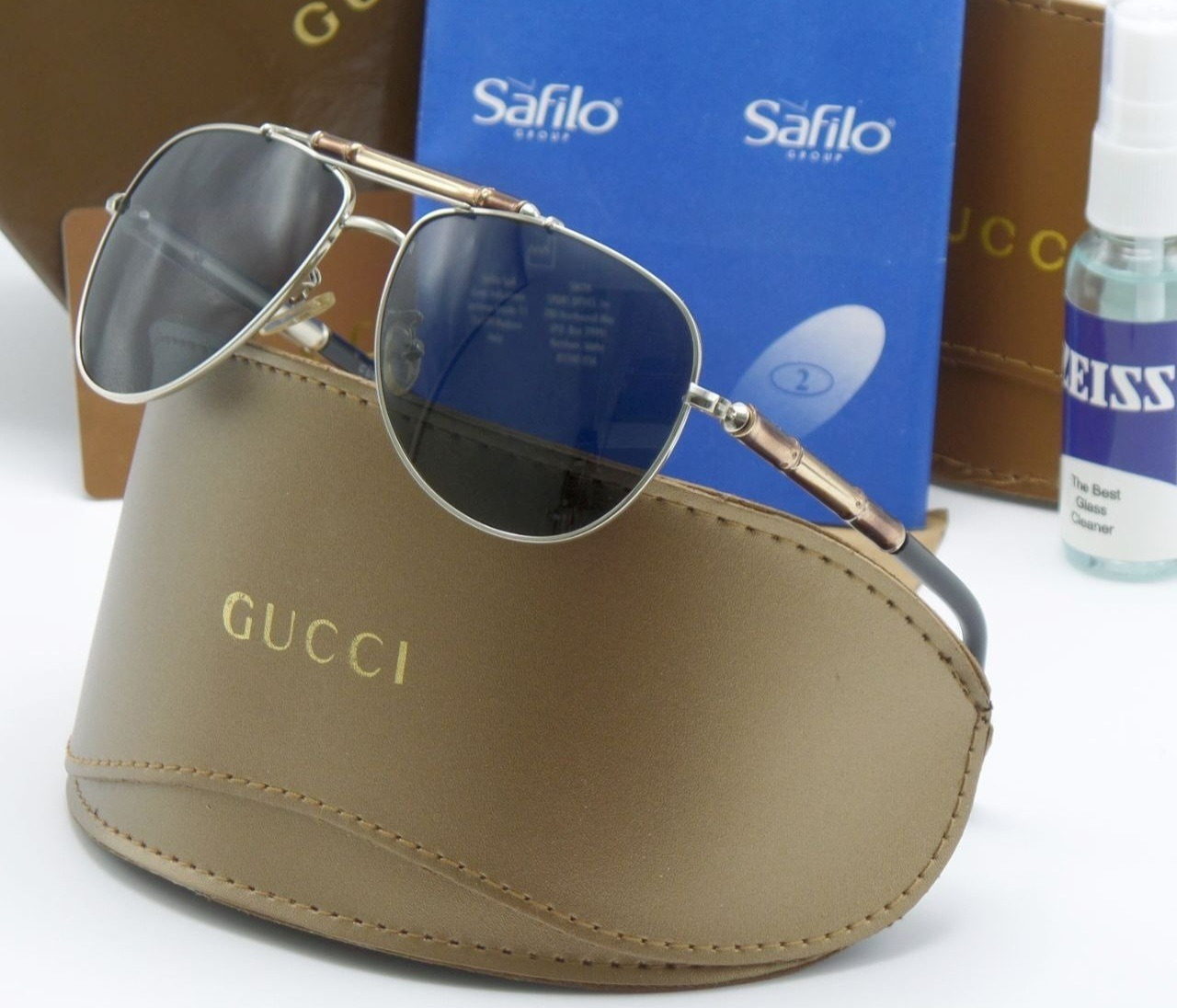 عینک آفتابی لوکس مردانه خلبانی GUCCI گوچی GG420