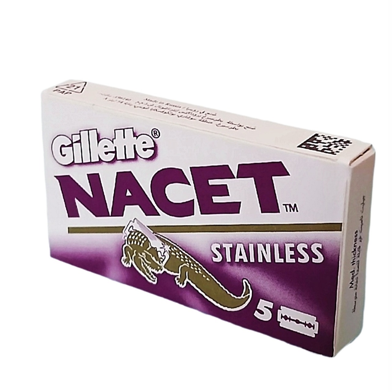 یک بسته تیغ NACET (کاغذ سفید) روسی