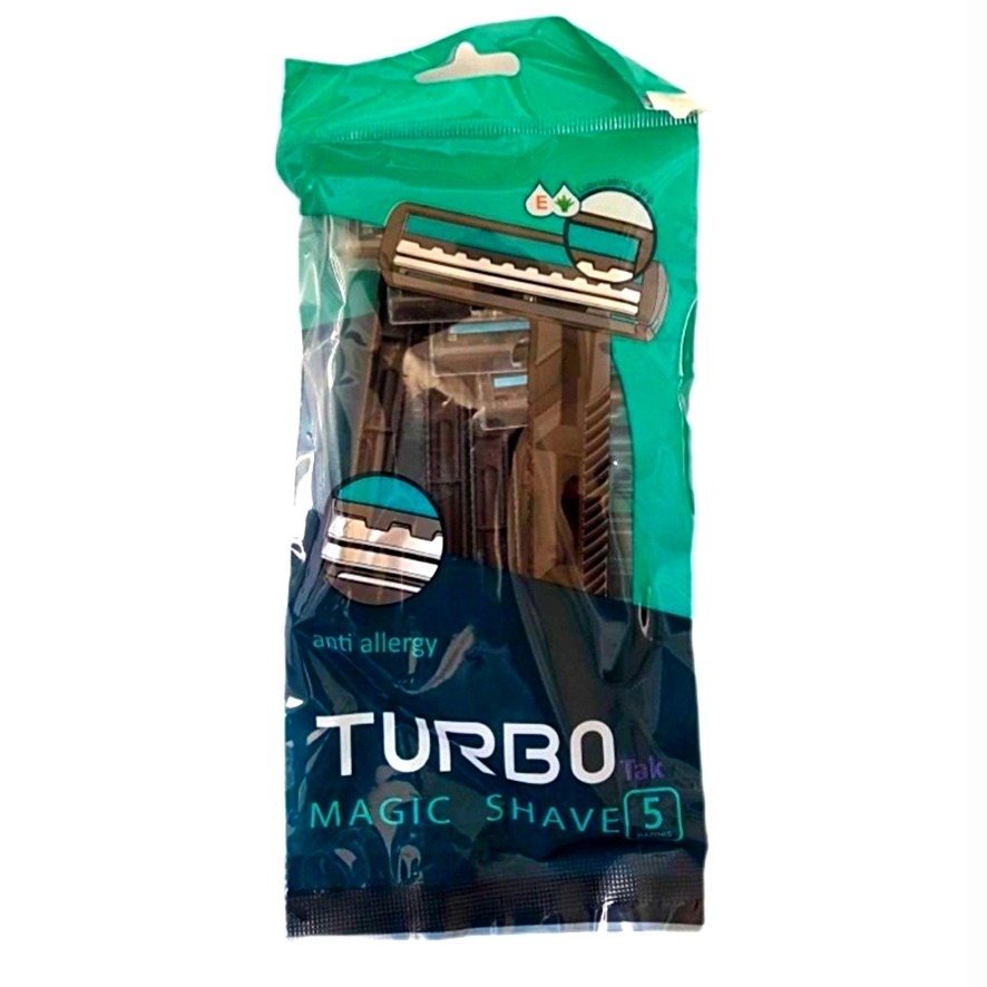 5 عدد خودتراش ضد حساسیت 2لبه توربو TURBO