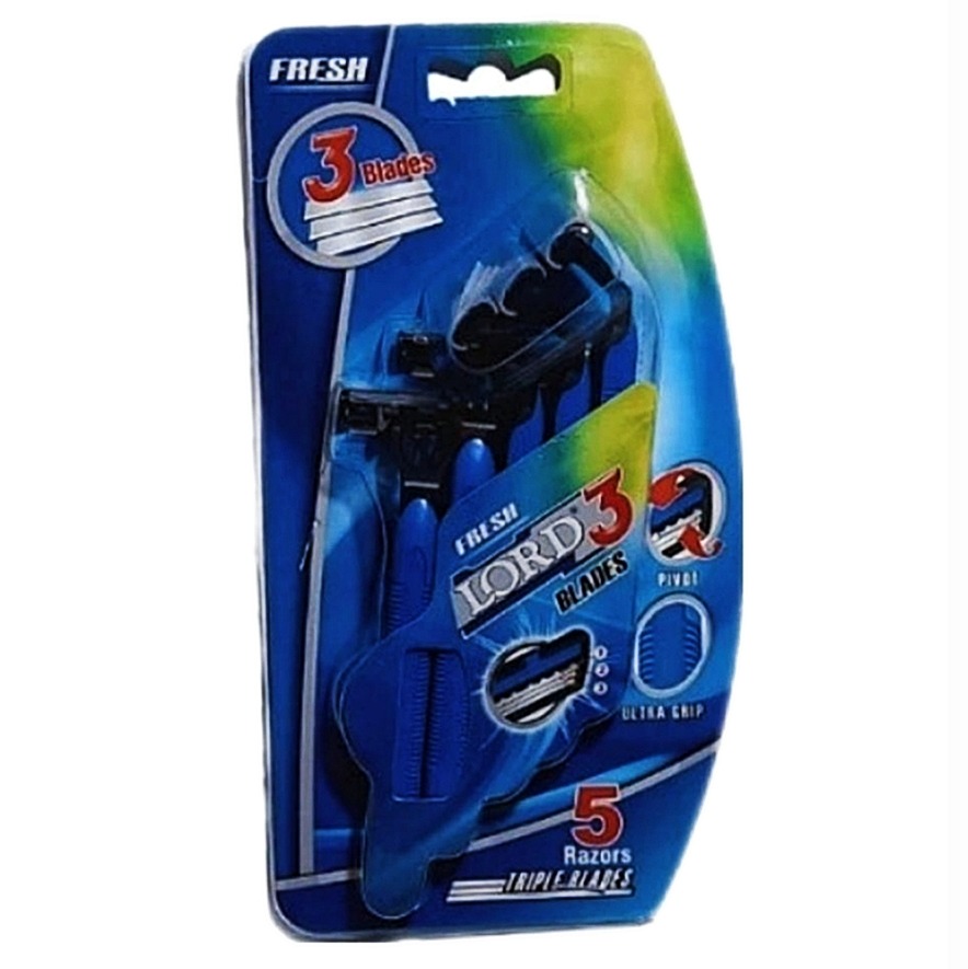 5عدد خودتراش زنانه 3لبه LORD مدل FRESH اصل باضمانت