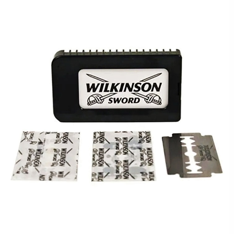 یک بسته تیغ خشابی آلمانی wilkinson قاب پهن مشکی