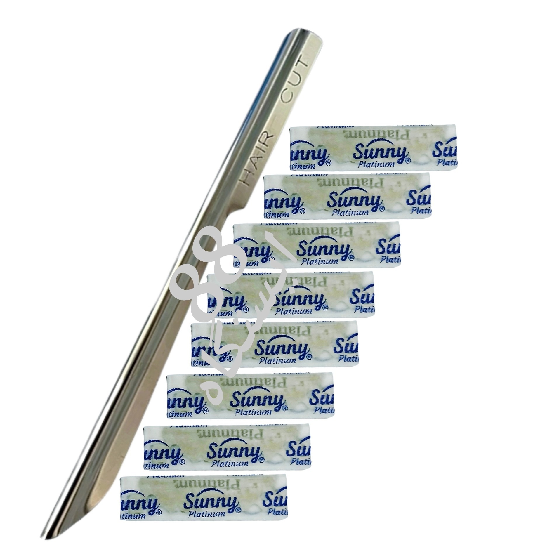 دسته تیغ ابرو و اصلاح HAIR CUT و 8 عدد نیم تیغ