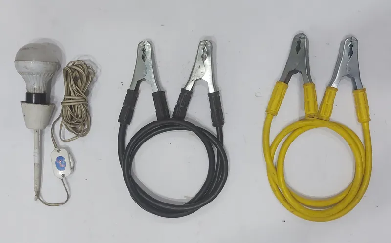 کابل اتصال باتری به همراه چراغ سیار