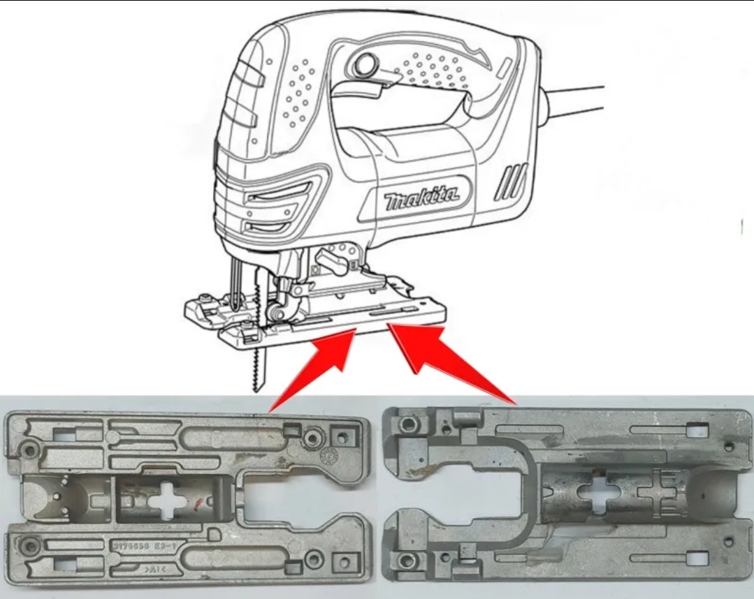 مجموعه کفی (اصلی) اره عمودبر ماکیتا مدل 4350CT