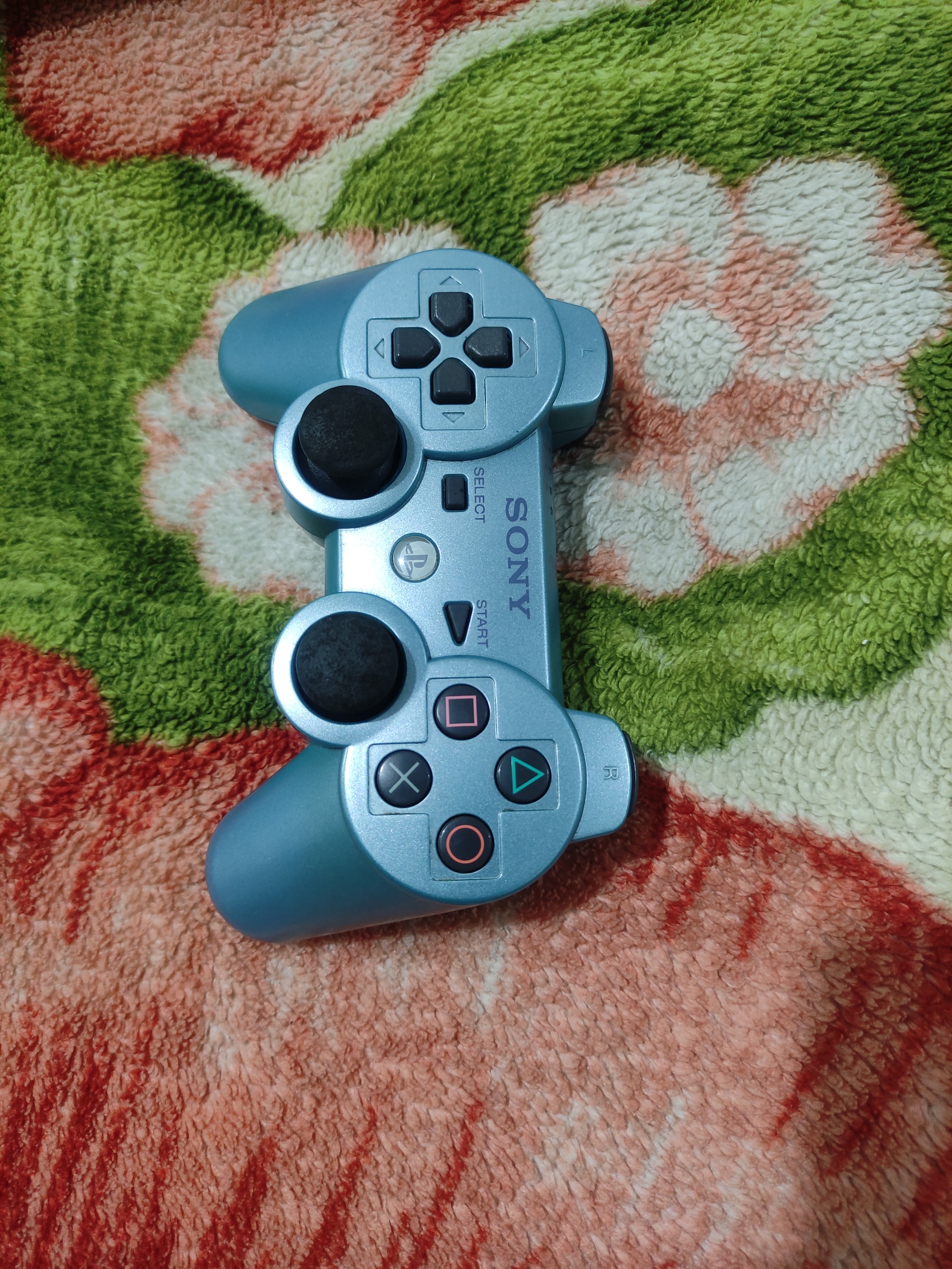 دسته رنگ آسمانی اورجینال ps3