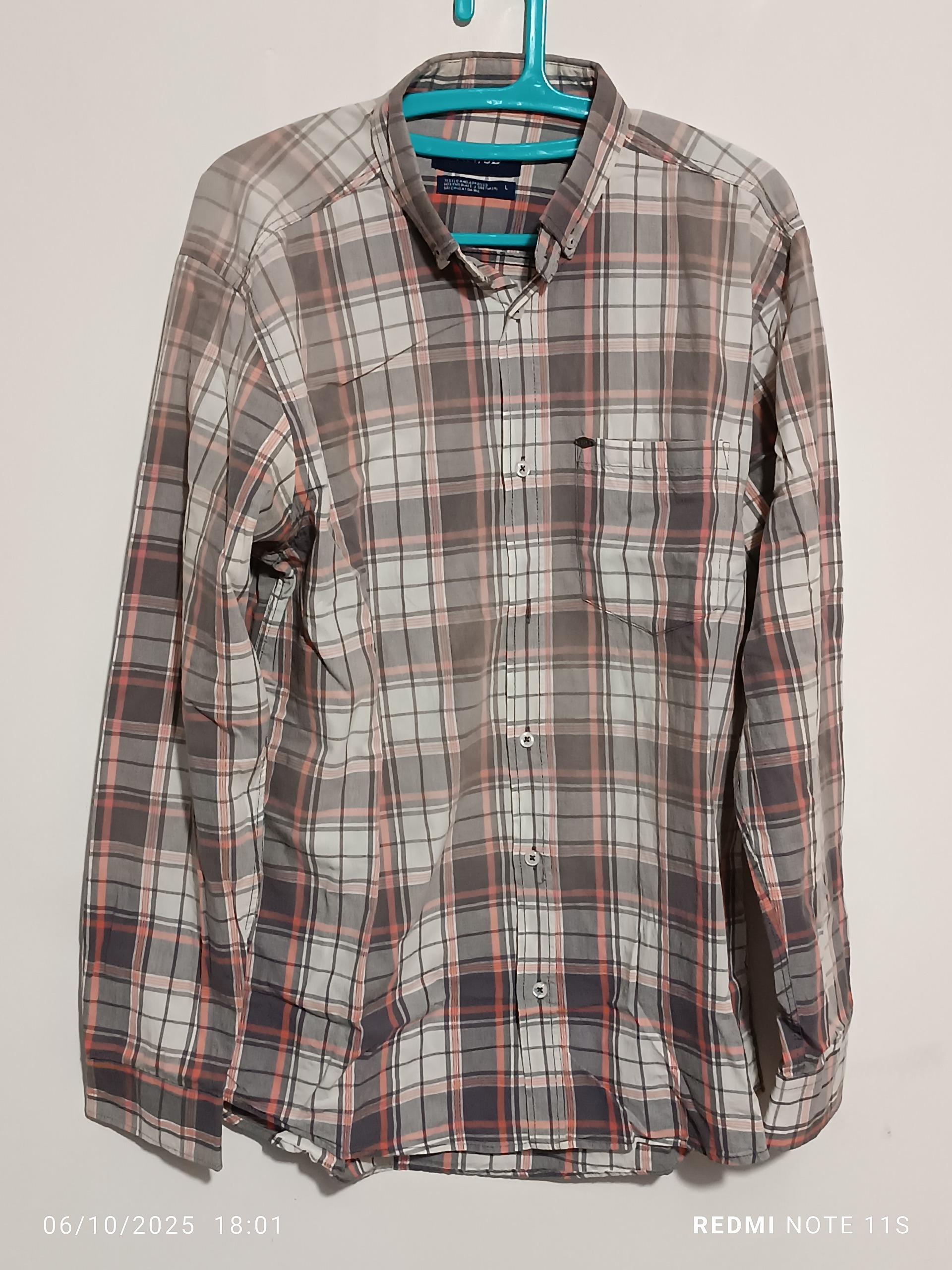 پیراهن چهارخونه نخ پنبه ضخیم