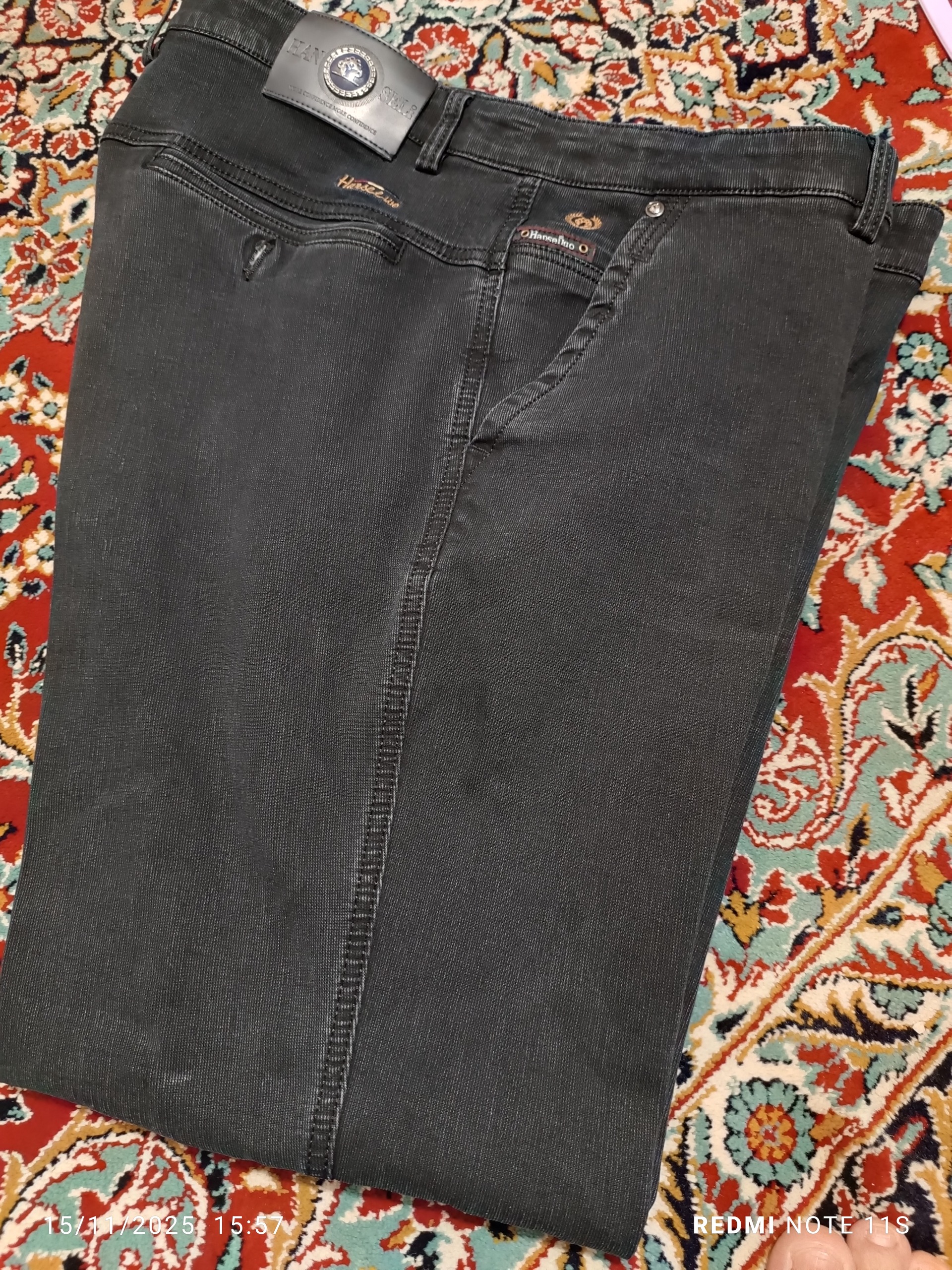 شلوار کتان کبریتی هنسل اصلی رنگ مشکی