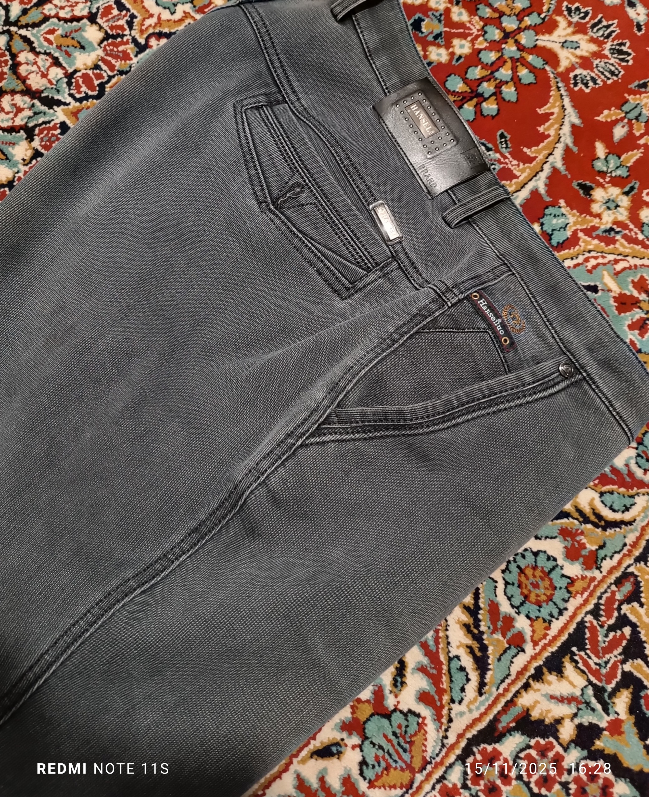 شلوار کتان کبریتی هنسل اصلی رنگ طوسی