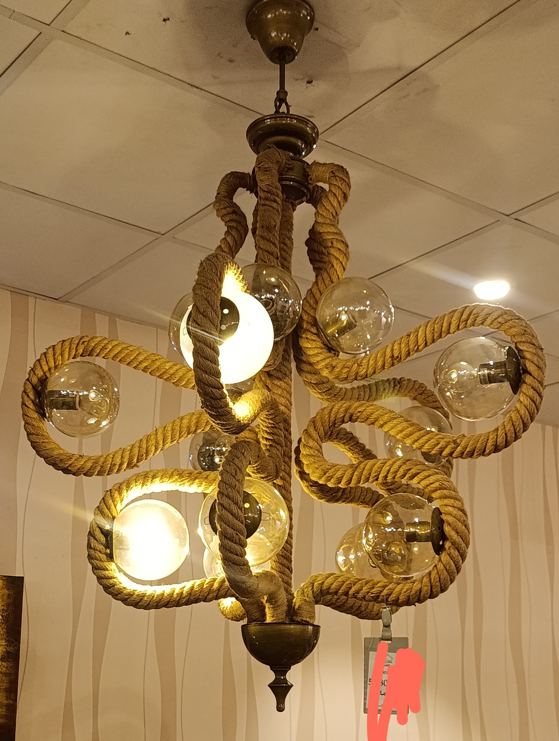لوستر طنابی آنتیک خارجی
