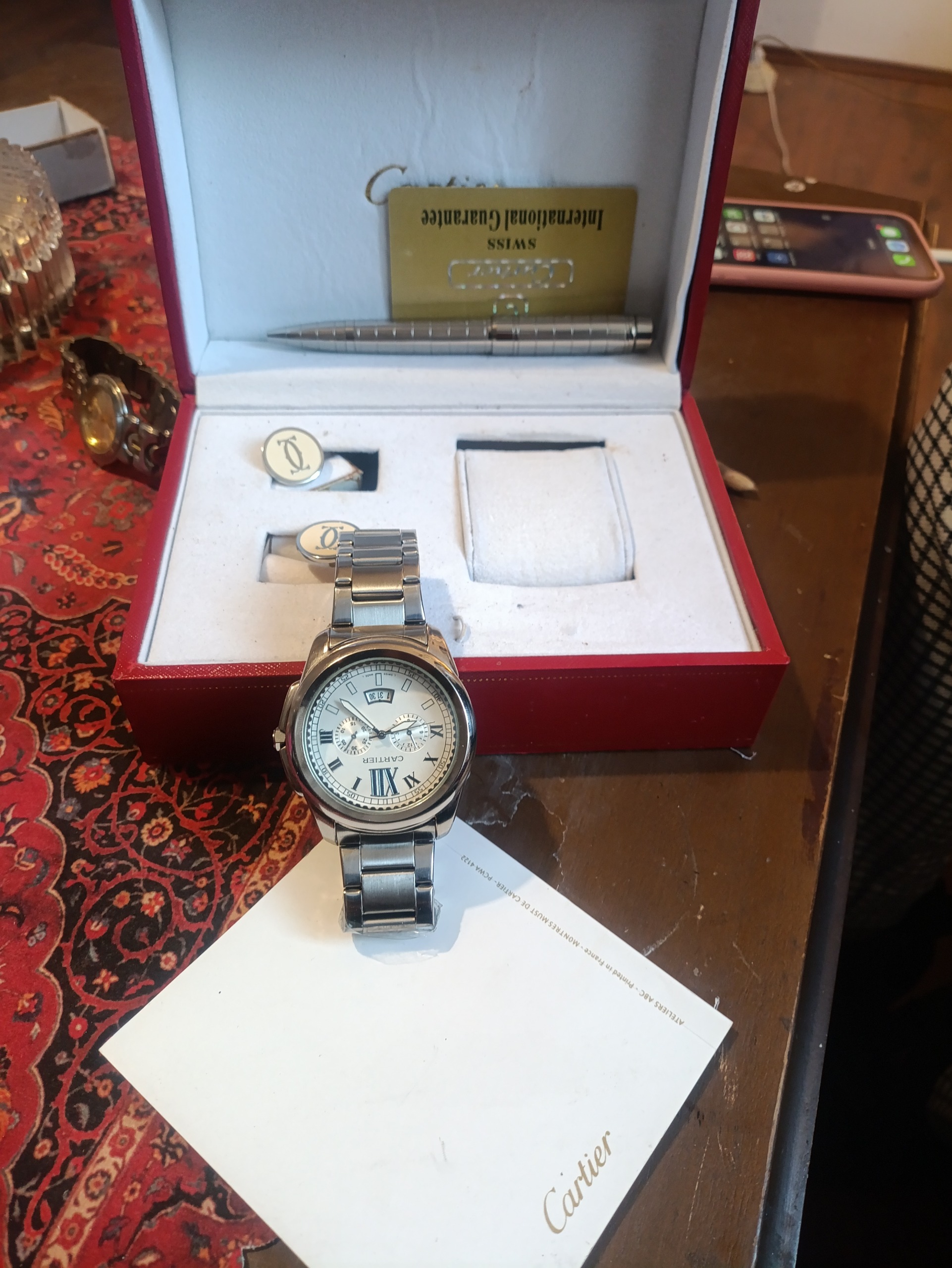 ساعت کارتیه مردانه باتری خور