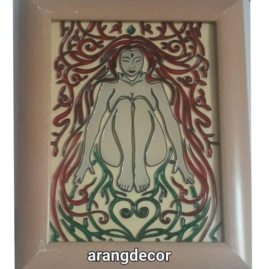 تابلو ویترای روی شیشه الهه عشق