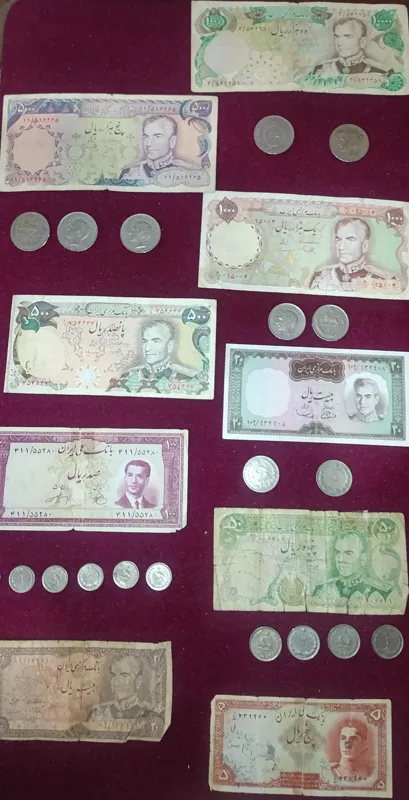 مجموعه اسکناس و سکه پهلوی